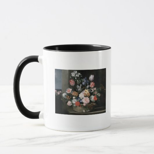 Blumen in einem Korb, 1650-56 Tasse (Links)
