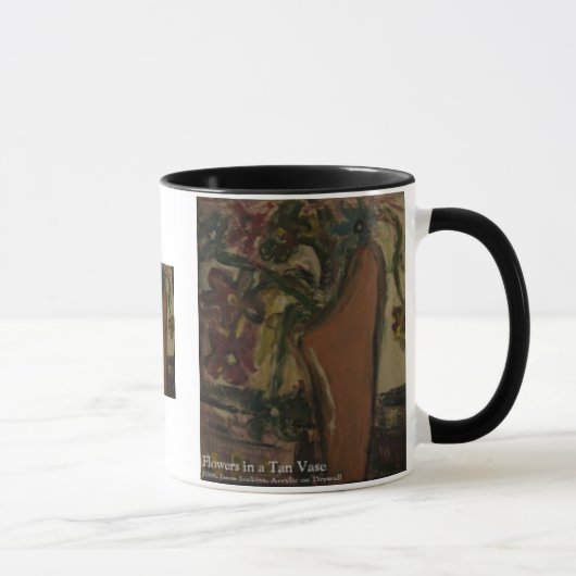 Blumen in einem tan Vase Tasse (Rechts)