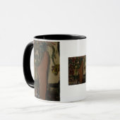 Blumen in einem tan Vase Tasse (Vorderseite Links)