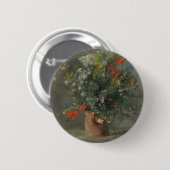 Blumen in einem Vase, c.1866 Button (Vorne & Hinten)