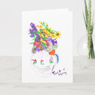 Blumen in einem Vase Karte