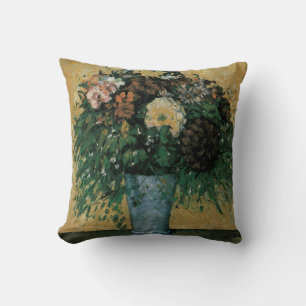 Blumen in einer blauen Vase von Paul Cezanne Vinta Kissen