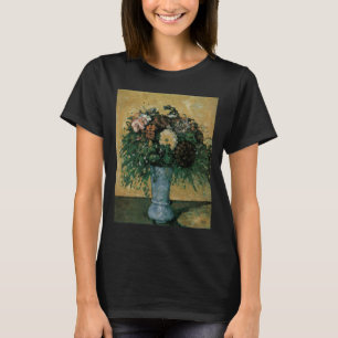 Blumen in einer blauen Vase von Paul Cezanne Vinta T-Shirt
