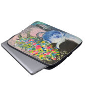 Blumen in einer Teekanne, Boho-Stil Laptopschutzhülle (Vorne Knopf)