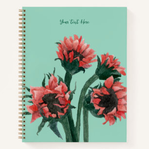Blumen in einer Vase Aquarell Notizblock