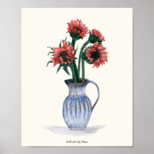 Blumen in einer Vase Aquarell
