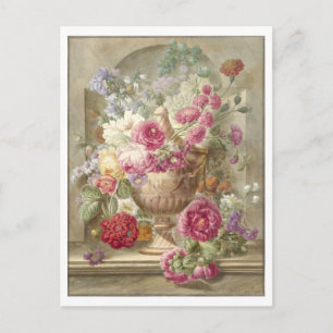Blumen in einer Vase Malerei Postkarte