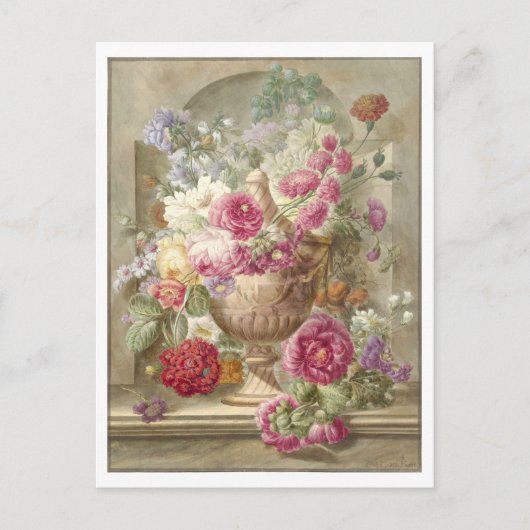 Blumen in einer Vase Malerei Postkarte (Vorderseite)
