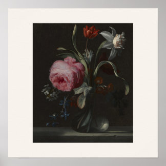 Blumen in einer Vase Niederländisches Goldenes Zei Poster