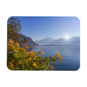 Blumen in Geneva See, Montreux, die Schweiz Magnet