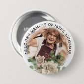 Blumen in liebenden Erinnerungen | FOTO Button (Vorne & Hinten)