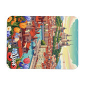 Blumen in Lyon Frankreich Basilika Reise Magnet (Horizontal)