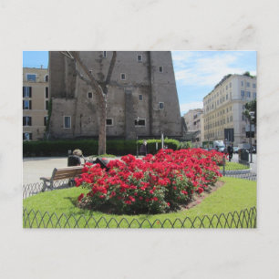 Blumen in Rom, Italien Postkarte