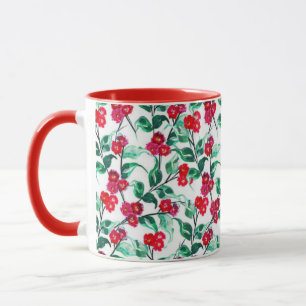 Blumen in Rot Blumenmuster-56698 Tasse
