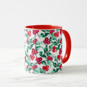 Blumen in Rot Blumenmuster-56698 Tasse (VorderseiteRechts)