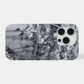 Blumen in Schwarz und Weiß iPhone Hülle (Rückseite (Horizontal))