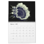 Blumen in Schwarz und Weiß Kalender (Feb 2027)