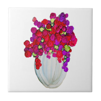 Blumen in Vase Fliese