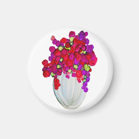 Blumen in Vase Magnet (Vorne)