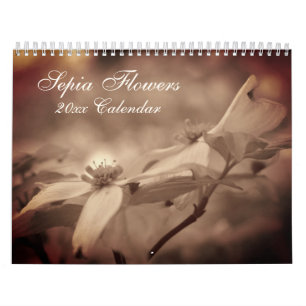 Blumen in Vintage-Sepia Kalender