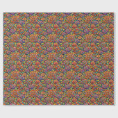 Blumen in voller Farbe Geschenkpapier (Flach)