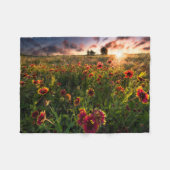 Blumen | Indian Blanket Wildblume Texas Fleecedecke (Vorderseite (Horizontal))