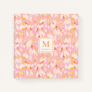 Blumen-Initialen-Notizbuch-Journal Notizblock