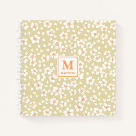 Blumen-Initialen-Notizbuch-Journal Notizblock