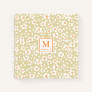 Blumen-Initialen-Notizbuch-Journal Notizblock