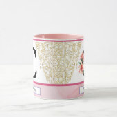 Blumen-Initialen-Tasse – Buchstabe C Monogramm | P Tasse (Zentrum)