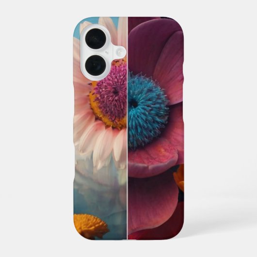 Blumen- iPhone 16 Hülle (Rückseite)