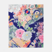 Blumen, Japanisches Design Fleecedecke (Vorderseite)