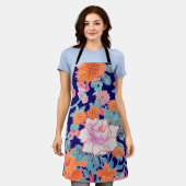 Blumen, Japanisches Design Schürze (Getragen)