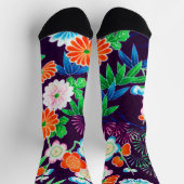 Blumen, japanisches Design Socken (Oben)