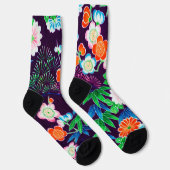 Blumen, japanisches Design Socken (Rechts)