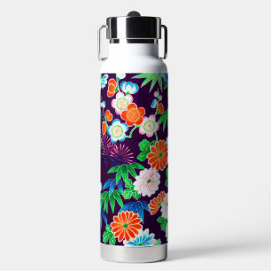 Blumen, japanisches Design Trinkflasche