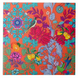 Blumen, Jugendstil, William-Morris-Stil Fliese