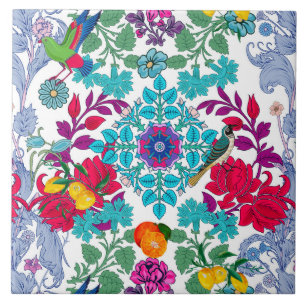 Blumen, Jugendstil, William-Morris-Stil Fliese