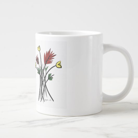 Blumen Jumbo-Tasse (Rechts)
