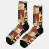Blumen-Kachel-Patchwork-Socken – Maßgeschneidertes Socken (Linkes Detail)