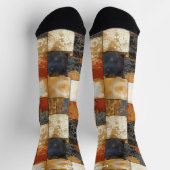 Blumen-Kachel-Patchwork-Socken – Maßgeschneidertes Socken (Oben)