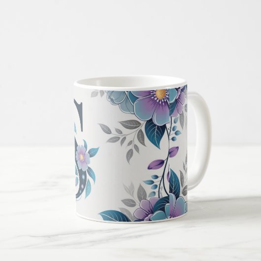 Blumen Kaffeetasse (VorderseiteRechts)