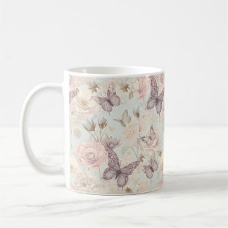 „Blumen-Kaffeetasse – Elegantes Blumendesign Kaffeetasse