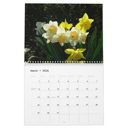 Blumen Kalender (Mär 2026)