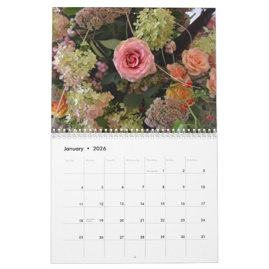Blumen-Kalender Kalender (Jan 2026)