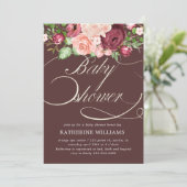 Blumen-Kalligraphie-Babydusche (Stehend Vorderseite)
