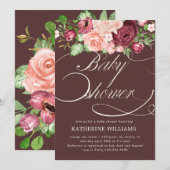 Blumen-Kalligraphie-Babydusche (Vorne/Hinten)