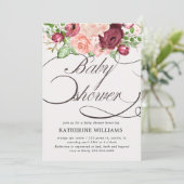 Blumen-Kalligraphie-Babydusche (Stehend Vorderseite)