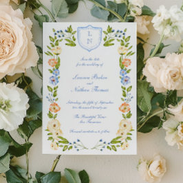 Blumen-Kamm-Rahmen-Hochzeit Save The Date