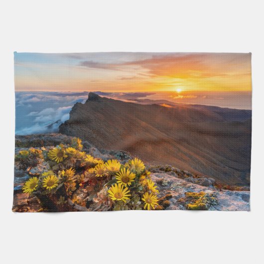 Blumen | Kanarische Inseln, Spanien Geschirrtuch (Horizontal)
